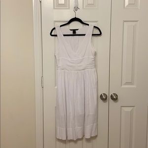 Marc Jacobs White Linen Surplice Midi Dress